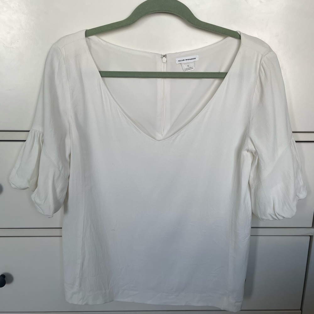 Club Monaco white blouse